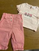 Ensemble teeshirt pantalon rose Disney