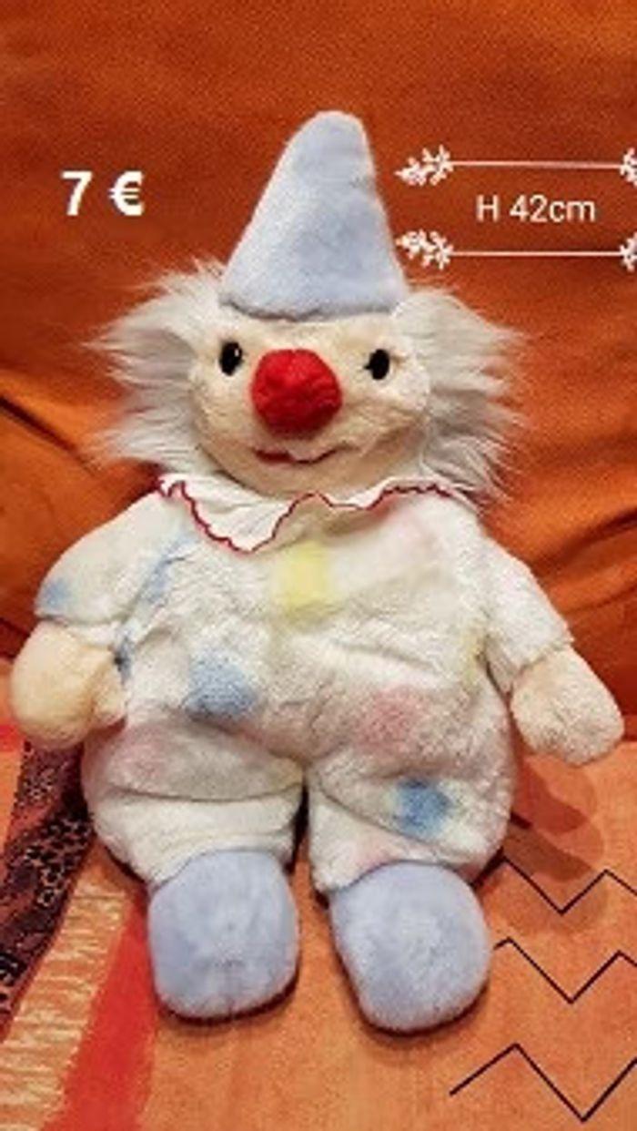 Peluche Clown H 42cm neuve