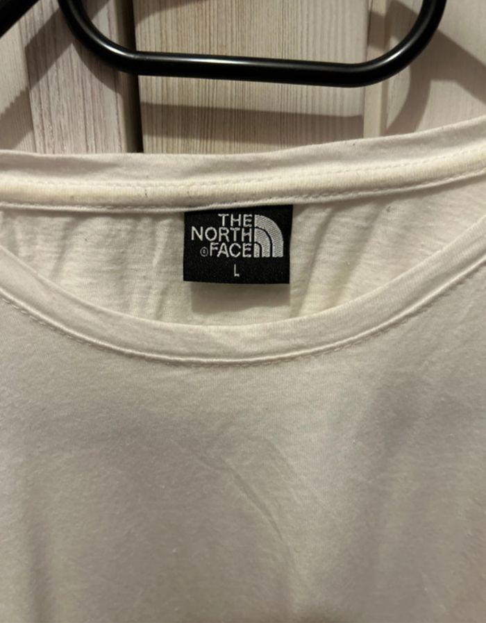 T-shirt blanc pour homme, taille L, très bon état, The North Face - photo numéro 2