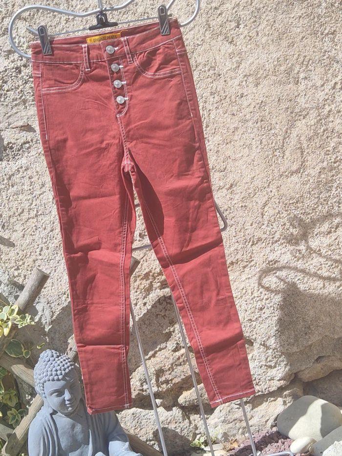 Pantalon brique t.36 original pants - photo numéro 1