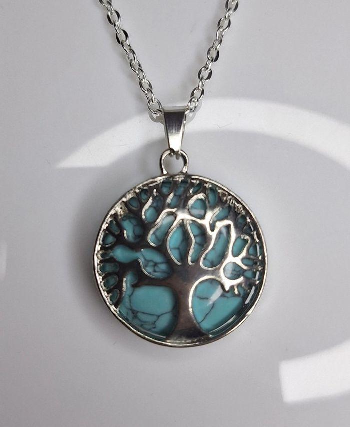 Collier arbre de la vie bleu - photo numéro 2