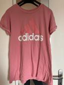 T-shirt rose Adidas femme