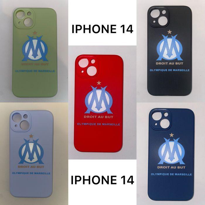 Coque iPhone 14 - Marseille 🔵⚪️- 5 coloris disponible - photo numéro 1