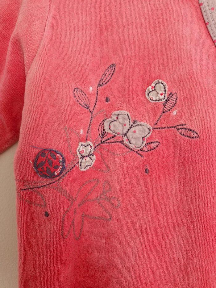 Pyjama bébé fille Rose avec détails gris 3 mois 60 cm Sucre d'Orge - photo numéro 2