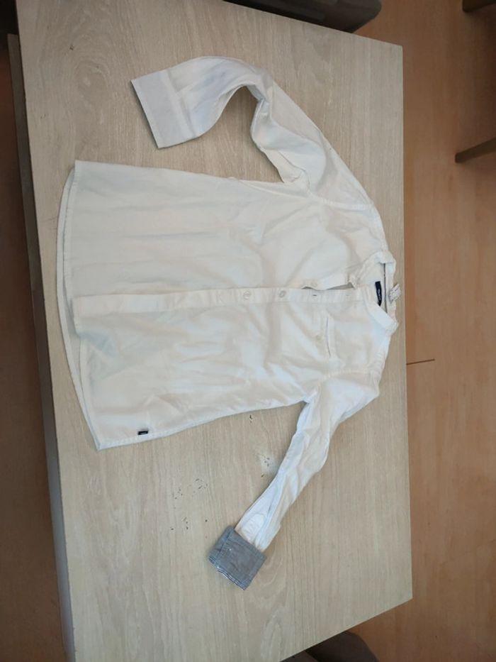 Chemise blanche nid d abeille Okaïdi 8 ans - photo numéro 1