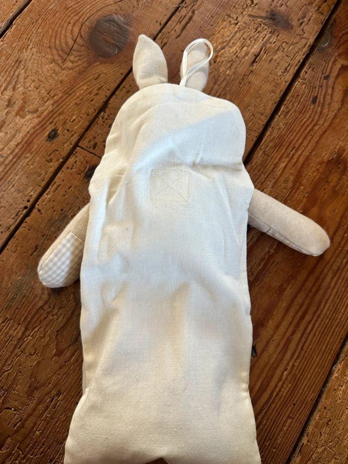 NEUF Doudou peluche Petit Collin Petitcollin Ecolo doll lapin coton bio Vichy glaces - photo numéro 5