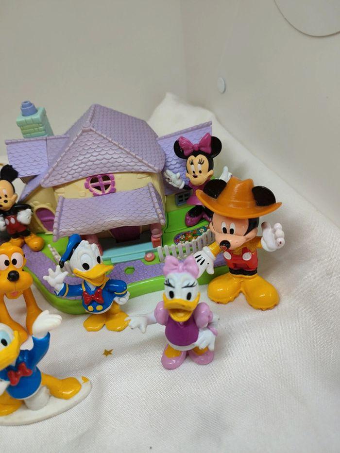 Polly pocket figurine Mickey Minnie Birthday maison house dingo Donald daisy - photo numéro 4