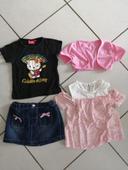 Lot ensemble fille 3 ans tee-shirt jupe veste