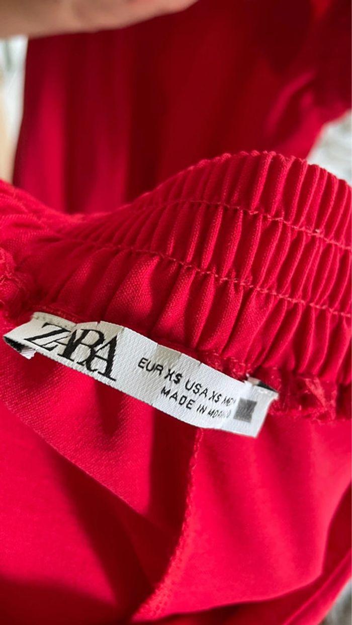 Pantalon fluide rouge ZARA - photo numéro 6