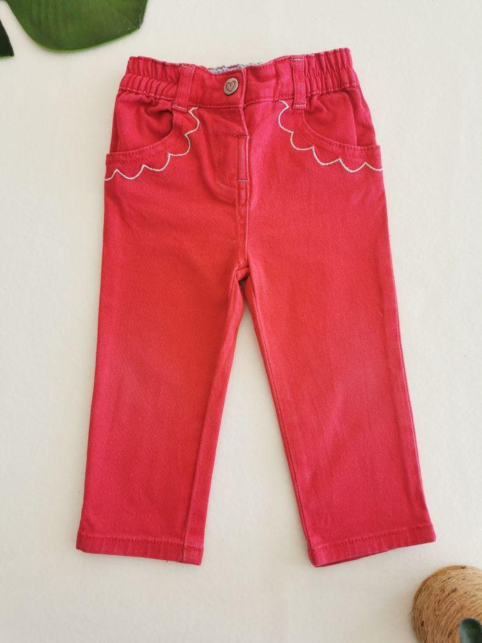 Pantalon rouge effet jean Prémaman 12 Mois - photo numéro 1