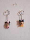 Porte clé de couple Mickey Minnie