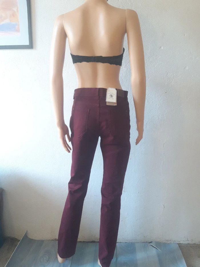 Jean pantalon slim Eleafit W femme aigle taille 38 M couleur rouge bordeaux - photo numéro 5