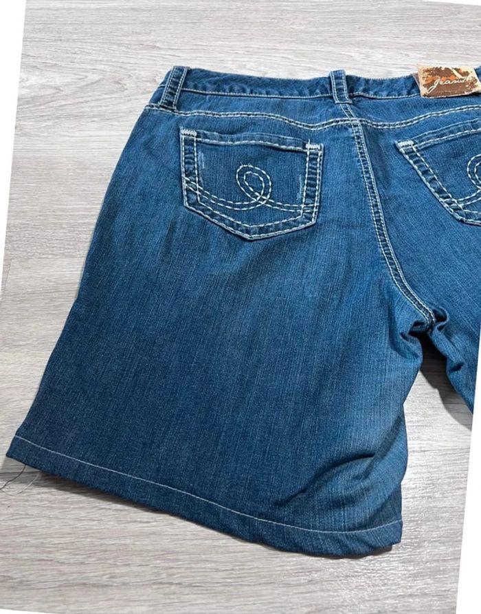 🩳 Short vintage brodé en jean Seven 7  Bleu Taille M 🩳 - photo numéro 14