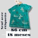 CHICCO t-shirt garçon 18 mois neuf avec étiquette/t-shirt menino 86 cm  /ninõ 18 meses/bambino18mesi