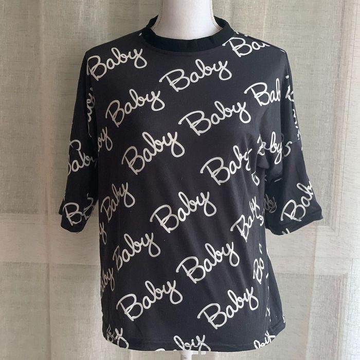 T-shirt noir écriture « Baby » - photo numéro 1