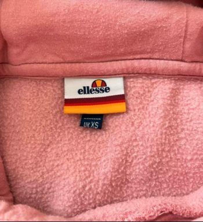 Pull à capuche Ellesse rose taille XS/34 - photo numéro 7