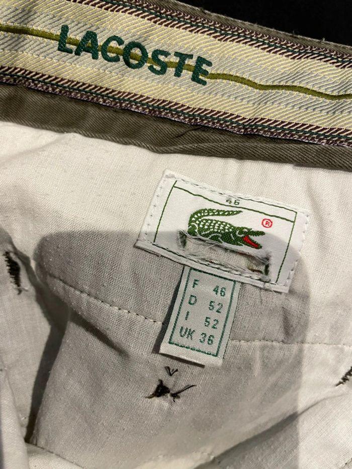 Pantalon homme chino kaki coupe droit Lacoste taille 46 - photo numéro 4