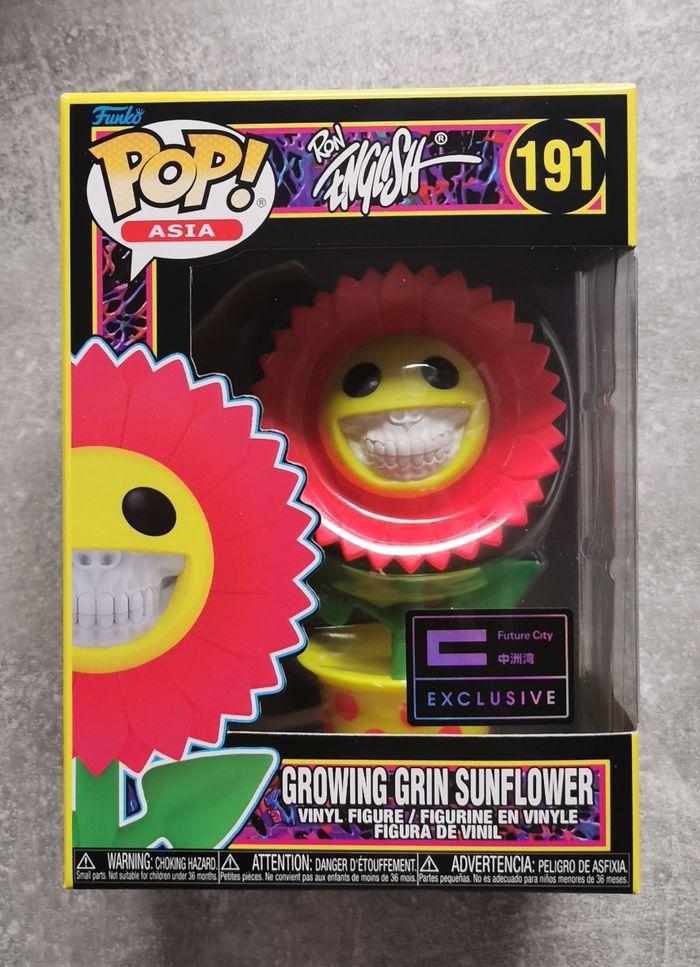 Funko Pop Asia Ron English Growing Grin Sunflower Blacklight Future City Exclusive - photo numéro 1