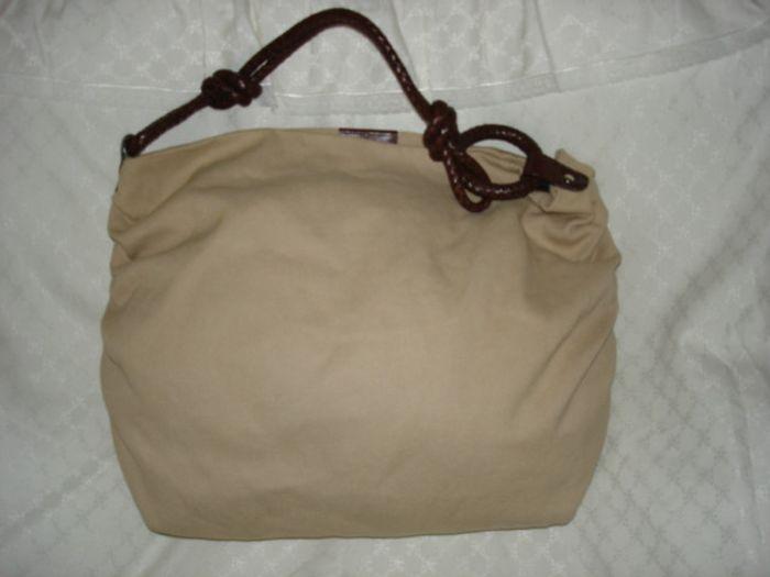 Neuf grand sac beige sequoia ligne bohème anse en cuir tressé - photo numéro 3