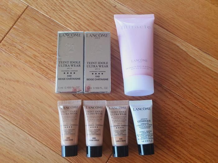 Lot Maquillage Lancôme (fond de teint, sérum jeunesse et Gel Douche) Neufs. - photo numéro 1