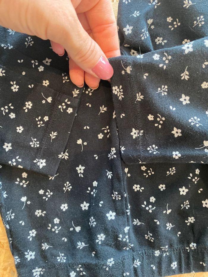 Legging 3 ans fille Kiabi noir fleur blanche très bon état pantalon - photo numéro 5