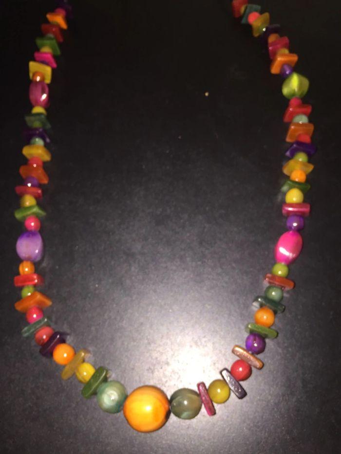 Collier perles fantaisies multicolore - photo numéro 1