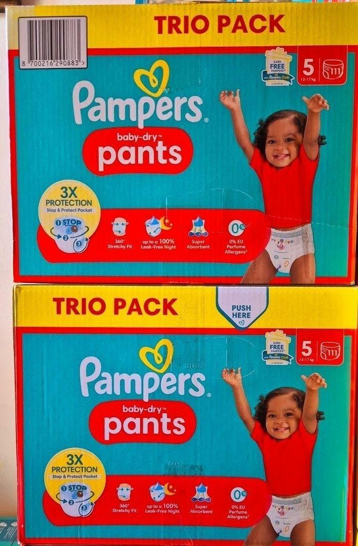 Lot 2 cartons pampers pants taille 5