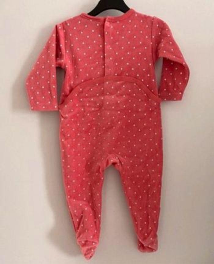 Pyjama grenouillère velours rose 12 mois Disney - photo numéro 2