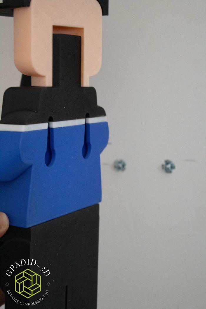 Dévidoir de papier toilette ou simple décoration murale dans un style Lego - photo numéro 8