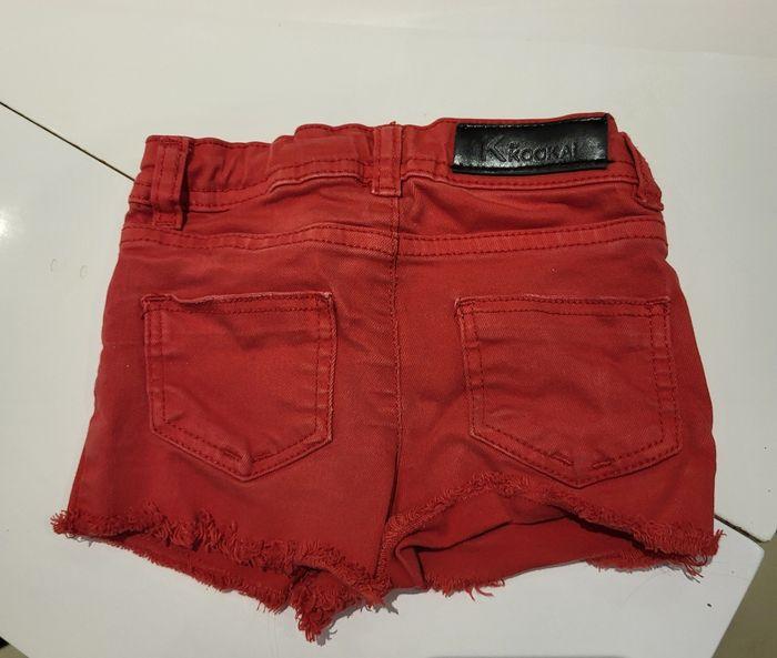 Short jeans rouge 4 ans kookaï - photo numéro 2