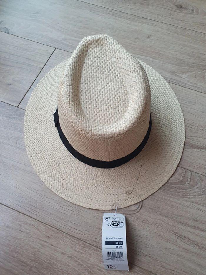 Chapeau paille femme 56 cm - photo numéro 4