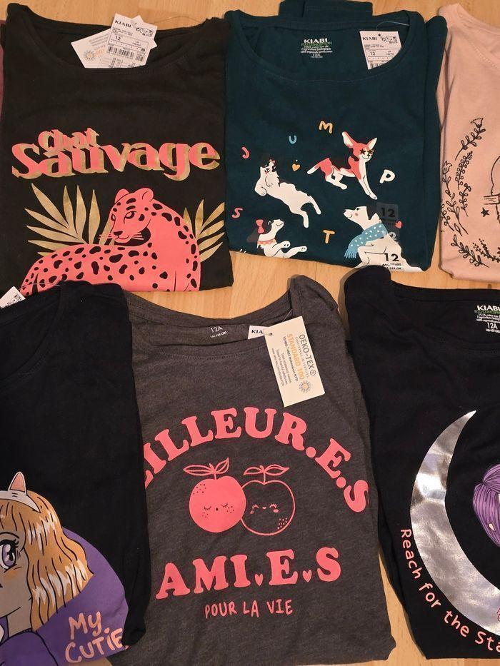 NEUFS!!!! (Tous non portés) 😍🤩👌👌 SUPERBE  lot dix Tee-shirts ML 12 ans fille🩷🩷😍👌👌 - photo numéro 7