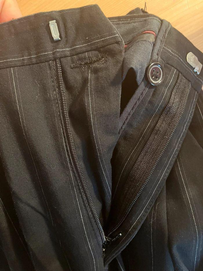 Pantalon classique noir à fines rayures Zara taille 44 - photo numéro 5