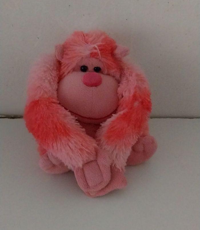 Peluche singe rose - photo numéro 1