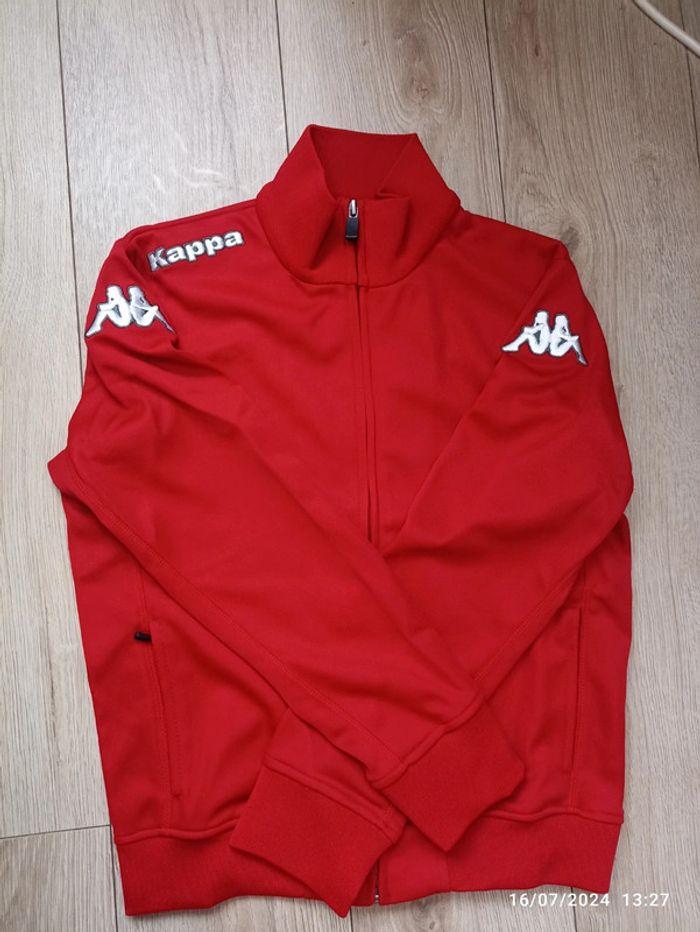 Veste kappa rouge bordeau taille 10 ans  140 cm - photo numéro 1