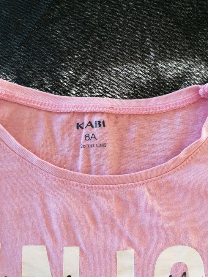 T shirt rose Kiabi manches longues - photo numéro 2