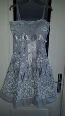 Robe gris perle fines bretelles