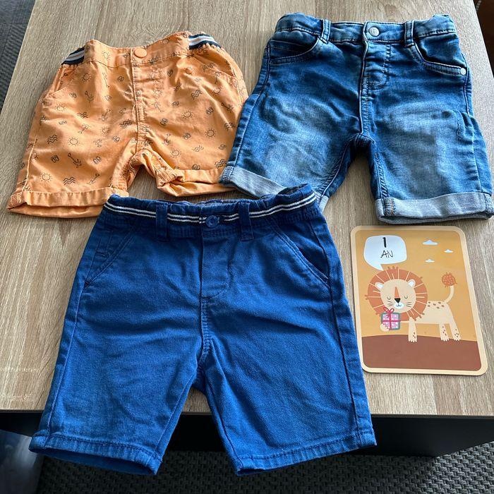 Lot de 3 shorts garçon 12 mois - photo numéro 1