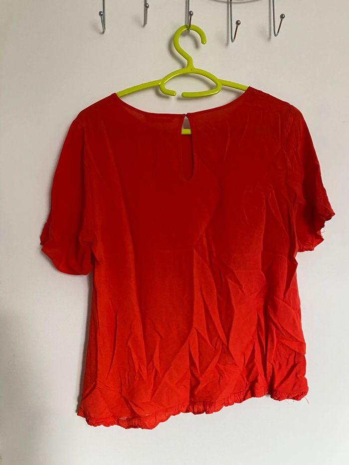 Blouse manches courtes rouge - photo numéro 2