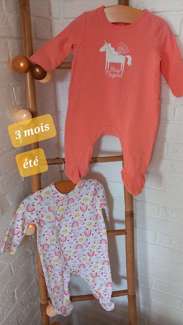 Lot 2 pyjamas fille été 3 mois