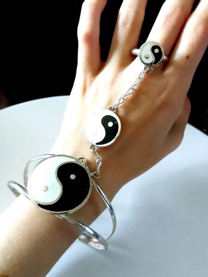 Magnifique bracelet avec bague ying et yang - photo numéro 5