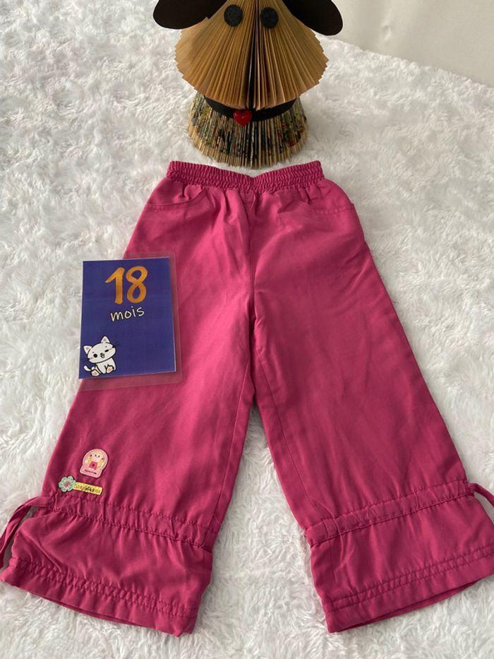 Pantalon fille rose molleton Influs 18 mois tbe - photo numéro 1