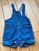 Salopette short en jean 3 ans