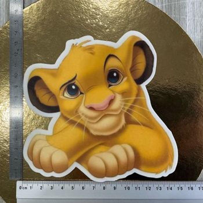 Simba  14 x15 cm en azyme Thème Le roi lion Disney décoration de gâteau topper cake design - photo numéro 3