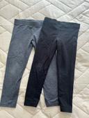 Lot de 2 leggings noir et gris 5 ans