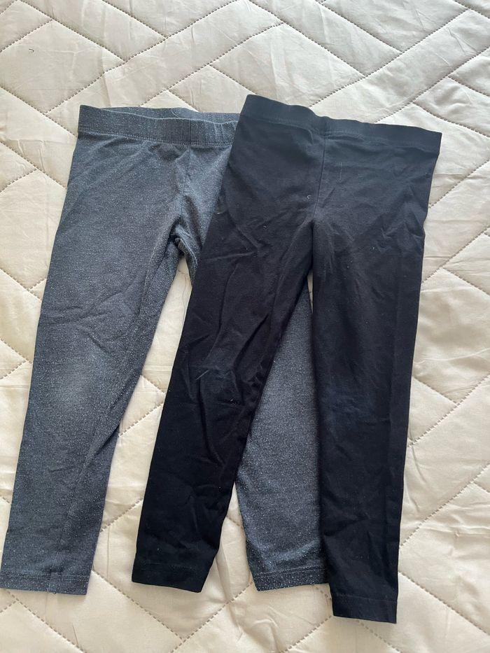 Lot de 2 leggings noir et gris 5 ans - photo numéro 1