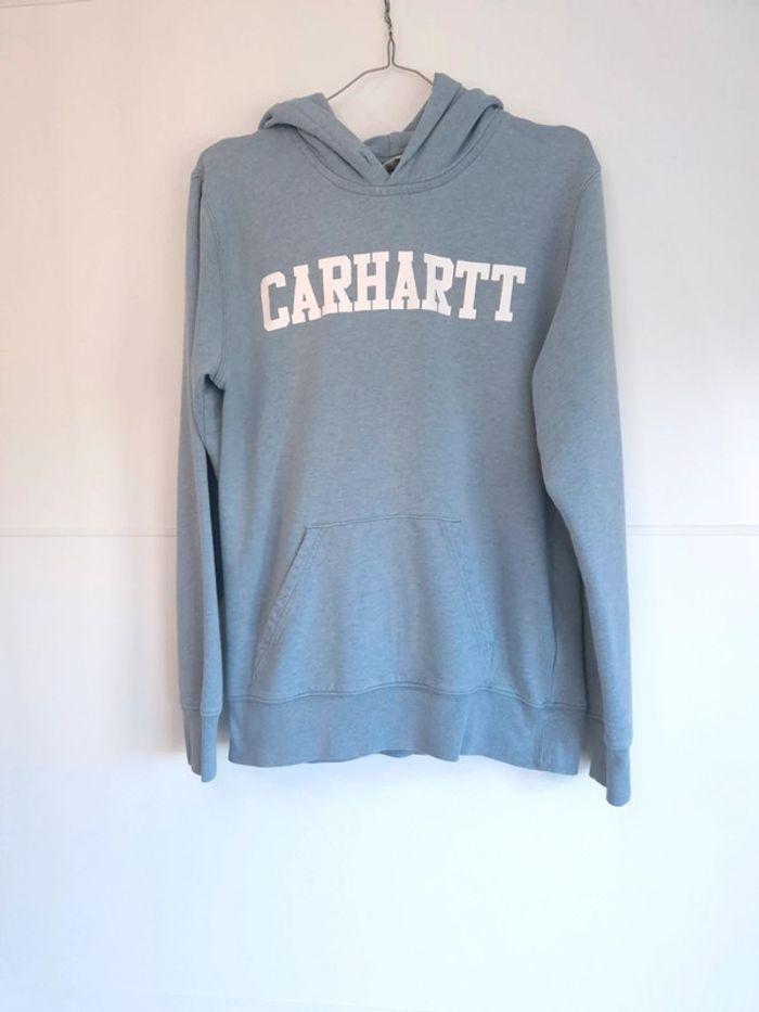 Sweat Carhartt capuche bleu taille XS - photo numéro 2