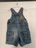 Salopette short en jean - 9 mois