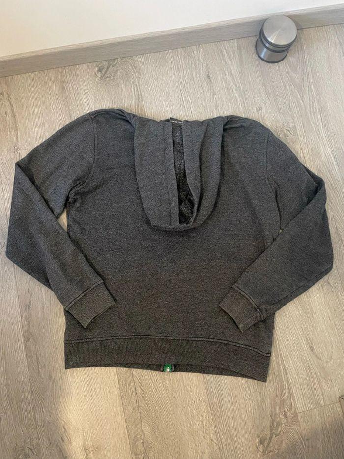 Sweat zip devant à capuche gris et vert billabong taille M - photo numéro 6