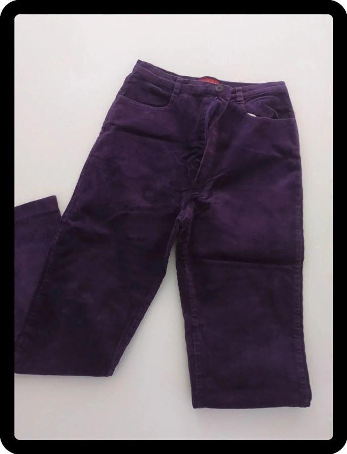 Pantalon velours violet - photo numéro 1